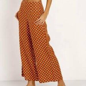 Faithfull the Brand Tomas Polka Dot Linen Pants